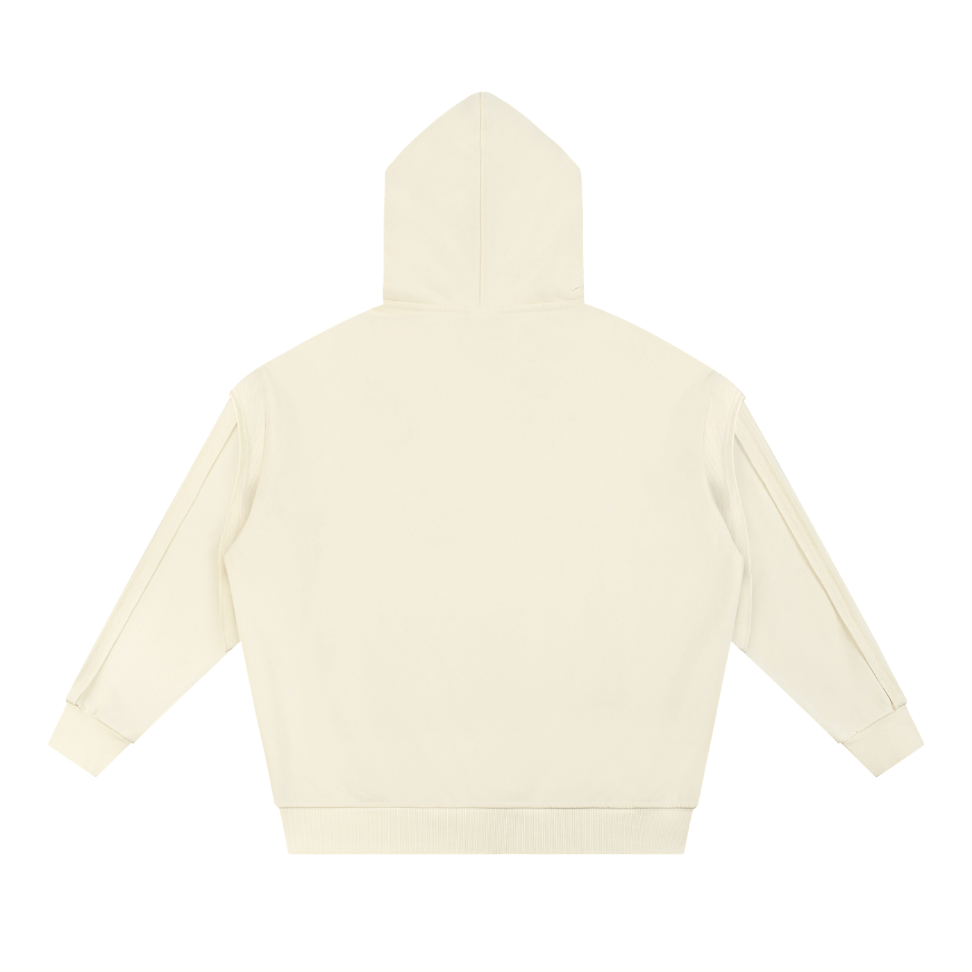 LUVYASELF Contrast Tape Raw Edge Double Layered Hoodie