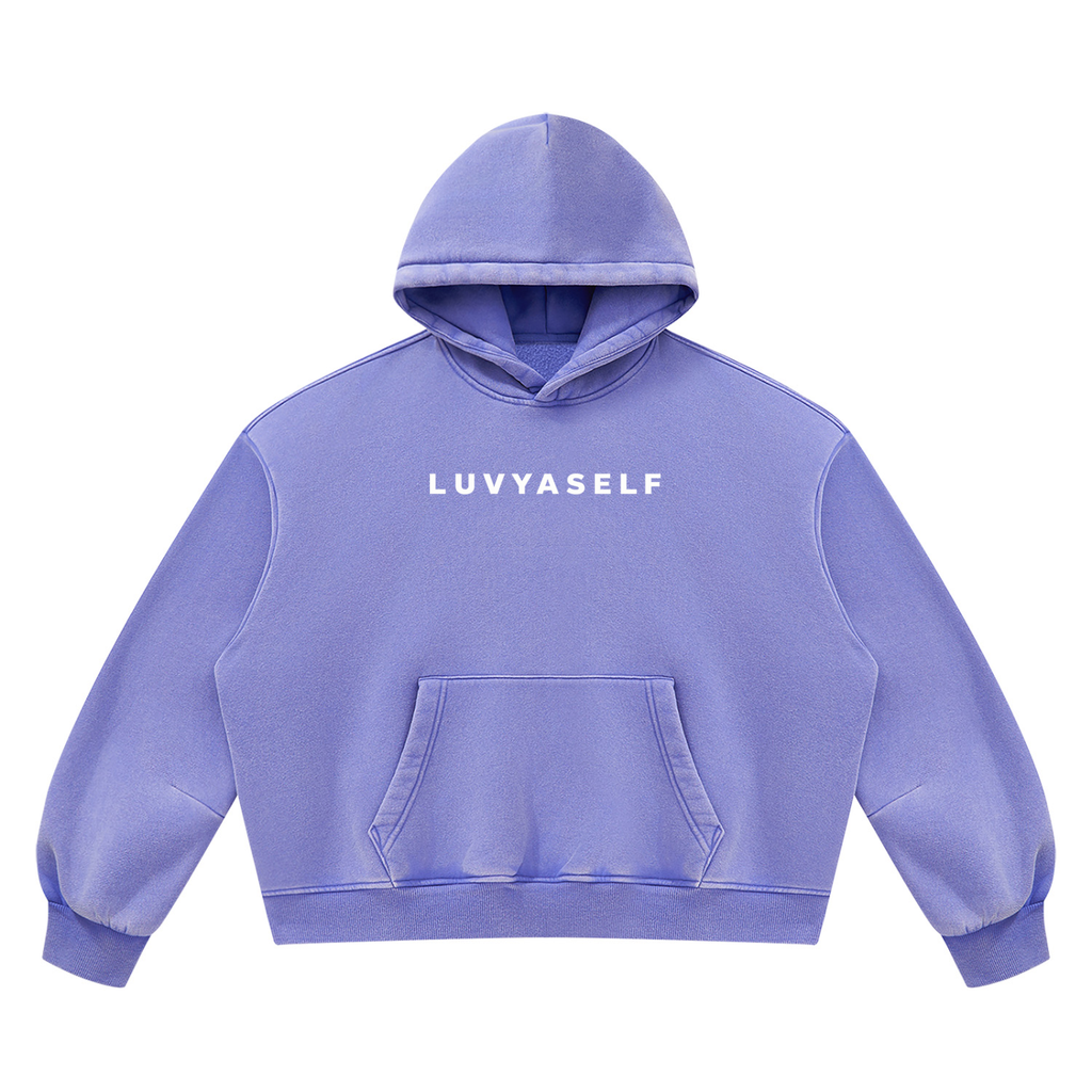 Unisex Vintage Wash Boxy Fleece Hoodie