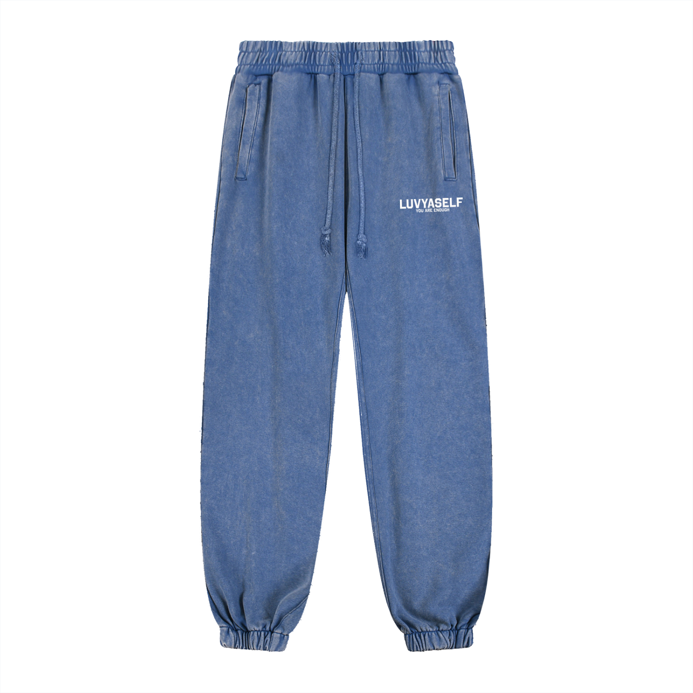 LUVYASELF Snow Wash Heavyweight Jogged Sweatpants