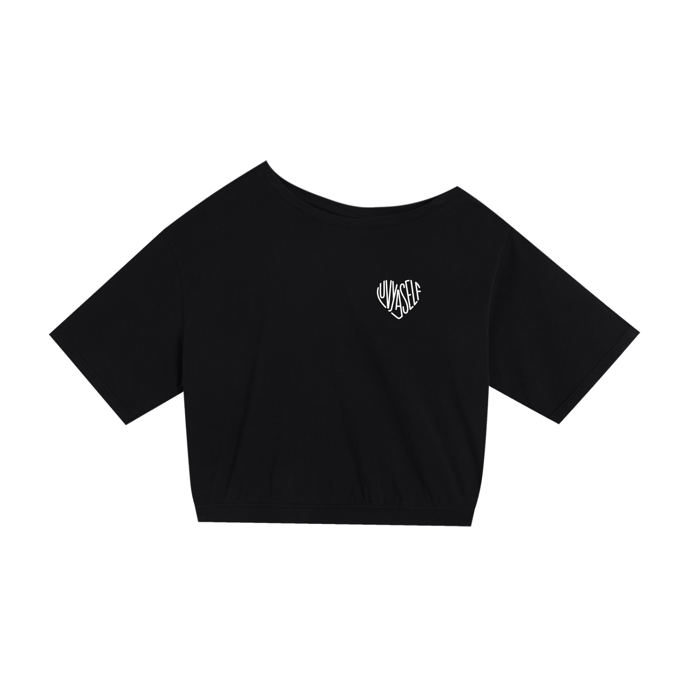 LUVYASELF - Asymmetric Shoulder Oversized Cotton T-Shirt