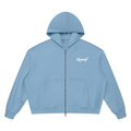 Unisex Vintage Wash Boxy Full Zip Hoodie