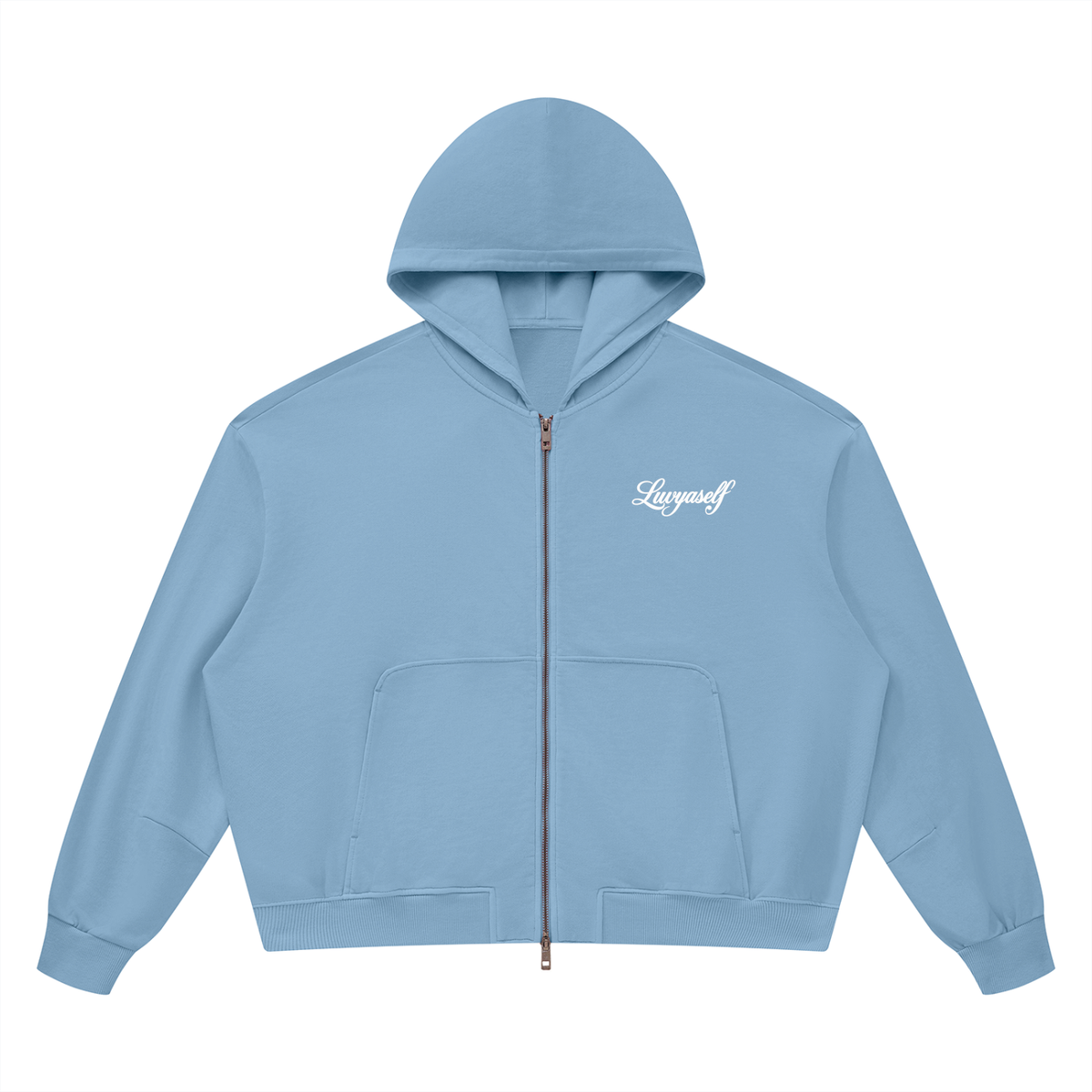 Unisex Vintage Wash Boxy Full Zip Hoodie