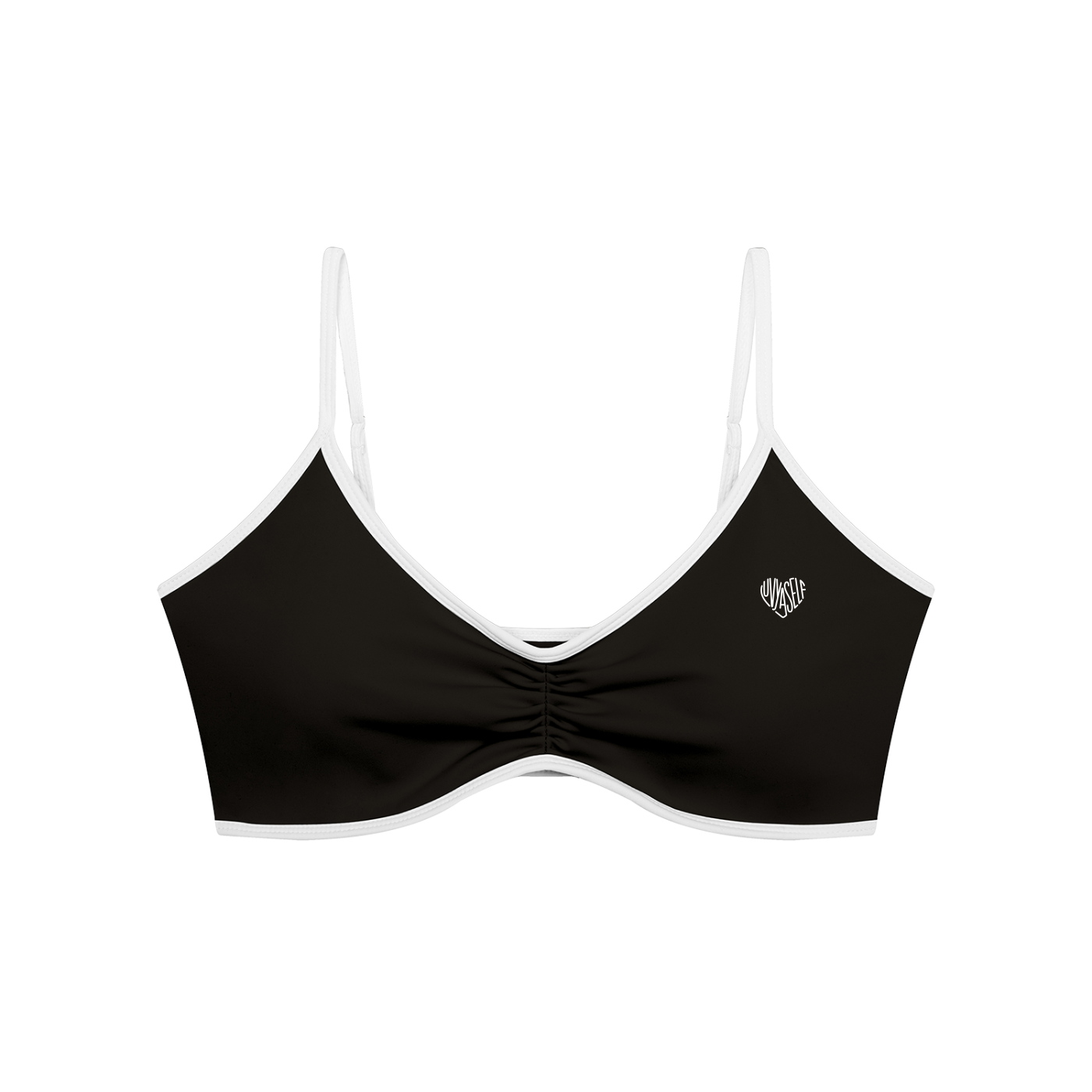 Women's Color Block Ruched V-Neck Sports Bra