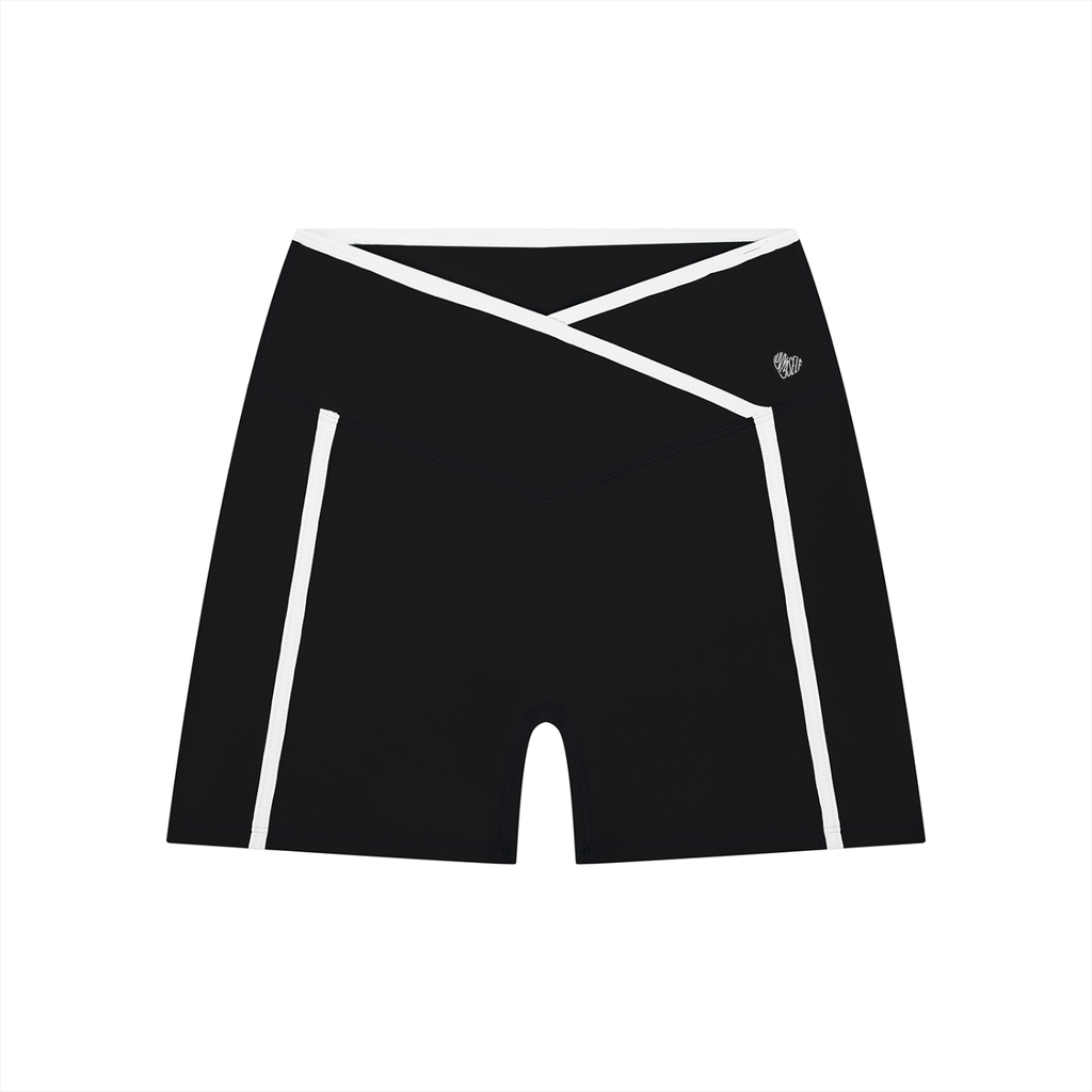 Uniform High Rise Color Block Yoga Shorts