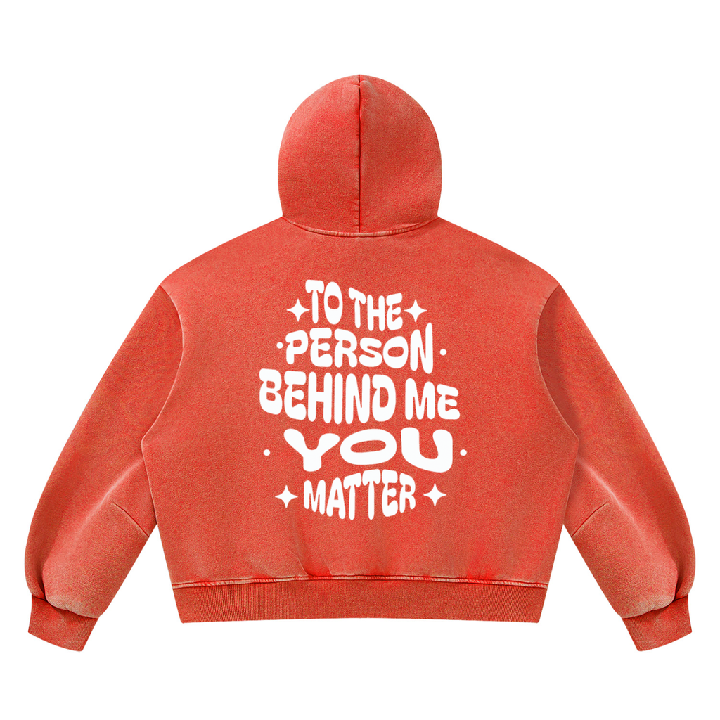 Unisex Vintage Wash Boxy Fleece Hoodie