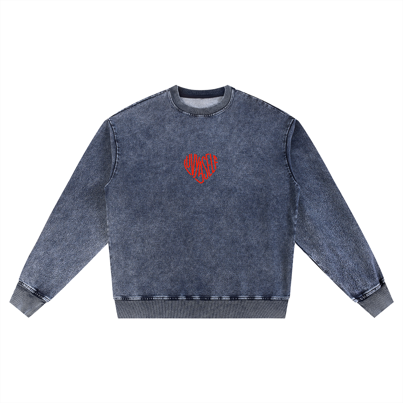 LUVYASELF Snow Wash Oversized Crewneck Sweatshirt