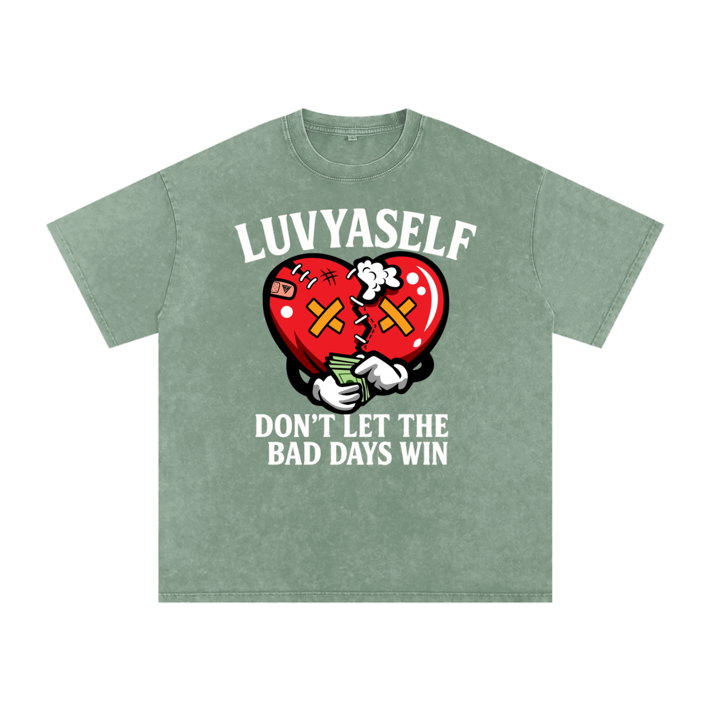 Don’t Let the Bad Days Win,Heavyweight 250 GSM,Motivational T-Shirt,Self Love Graphic Tee,Self-love,Acid Wash T-Shirt,Self-luv,motivation,Self-care,LUVYASELF Oversize Tee