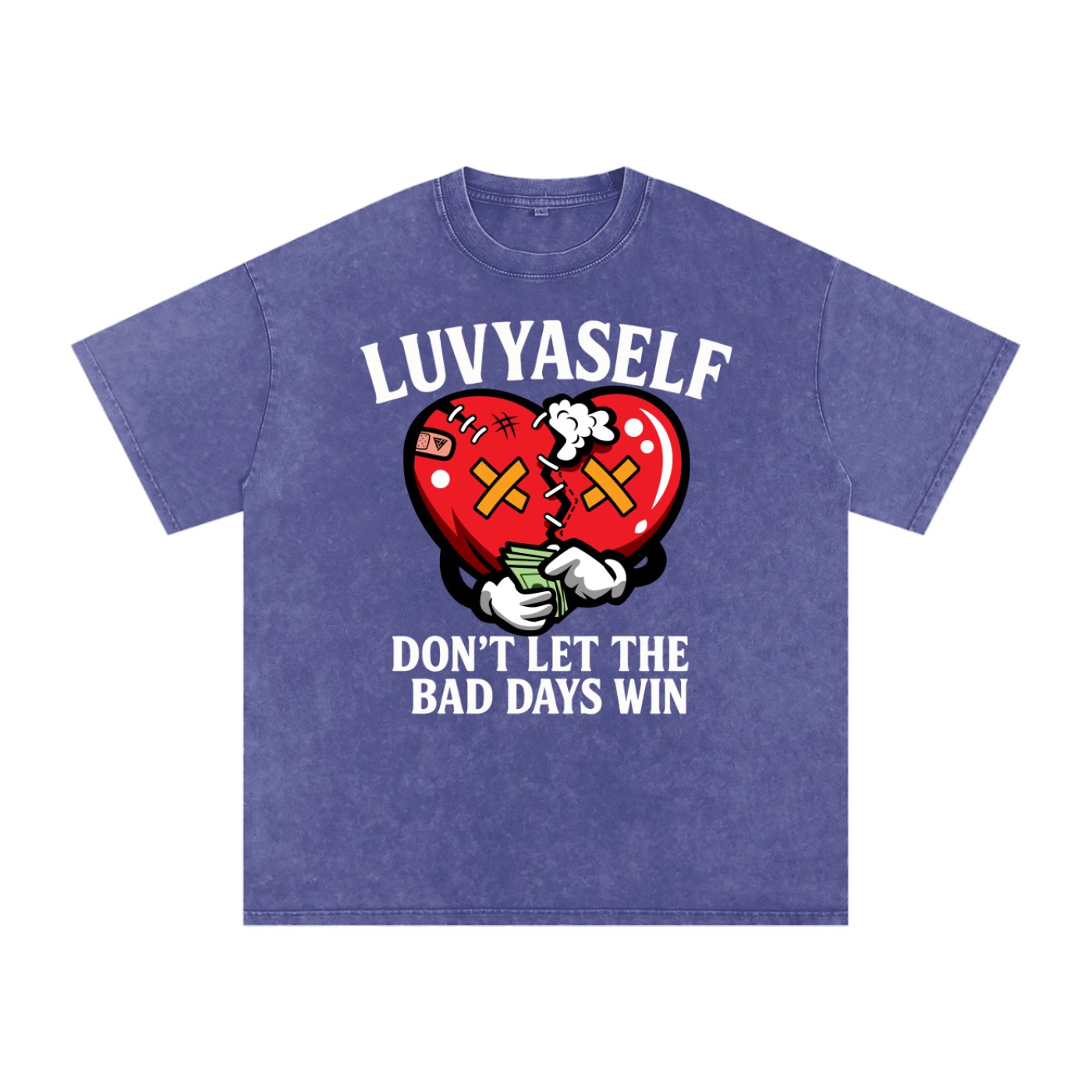 Don’t Let the Bad Days Win,Heavyweight 250 GSM,Motivational T-Shirt,Self Love Graphic Tee,Self-love,Acid Wash T-Shirt,Self-luv,motivation,Self-care,LUVYASELF Oversize Tee