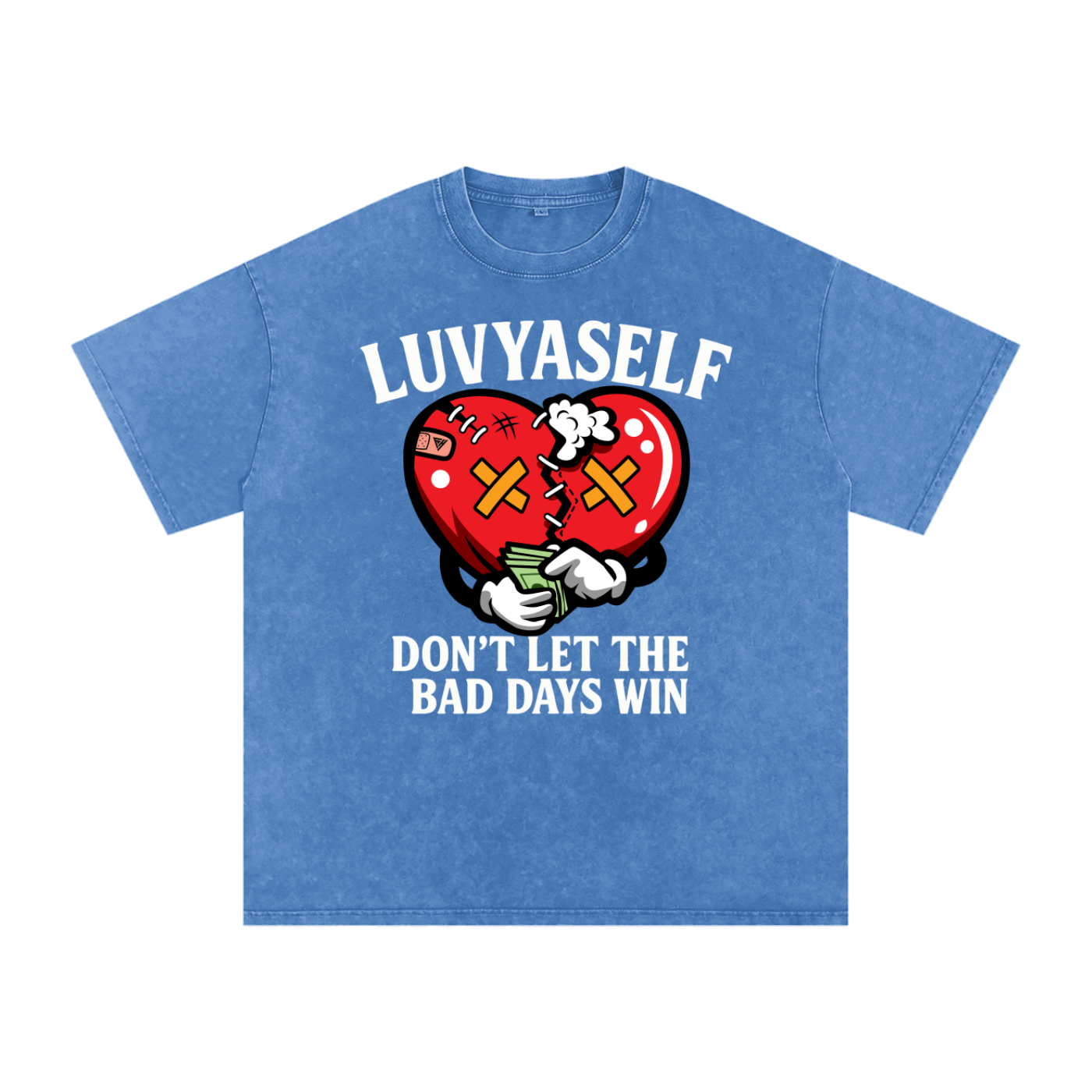 Don’t Let the Bad Days Win,Heavyweight 250 GSM,Motivational T-Shirt,Self Love Graphic Tee,Self-love,Acid Wash T-Shirt,Self-luv,motivation,Self-care,LUVYASELF Oversize Tee