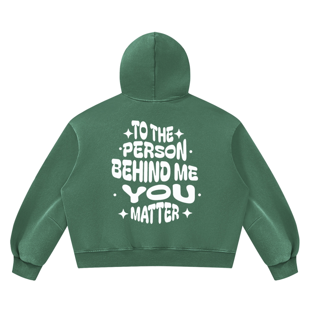 Unisex Vintage Wash Boxy Fleece Hoodie