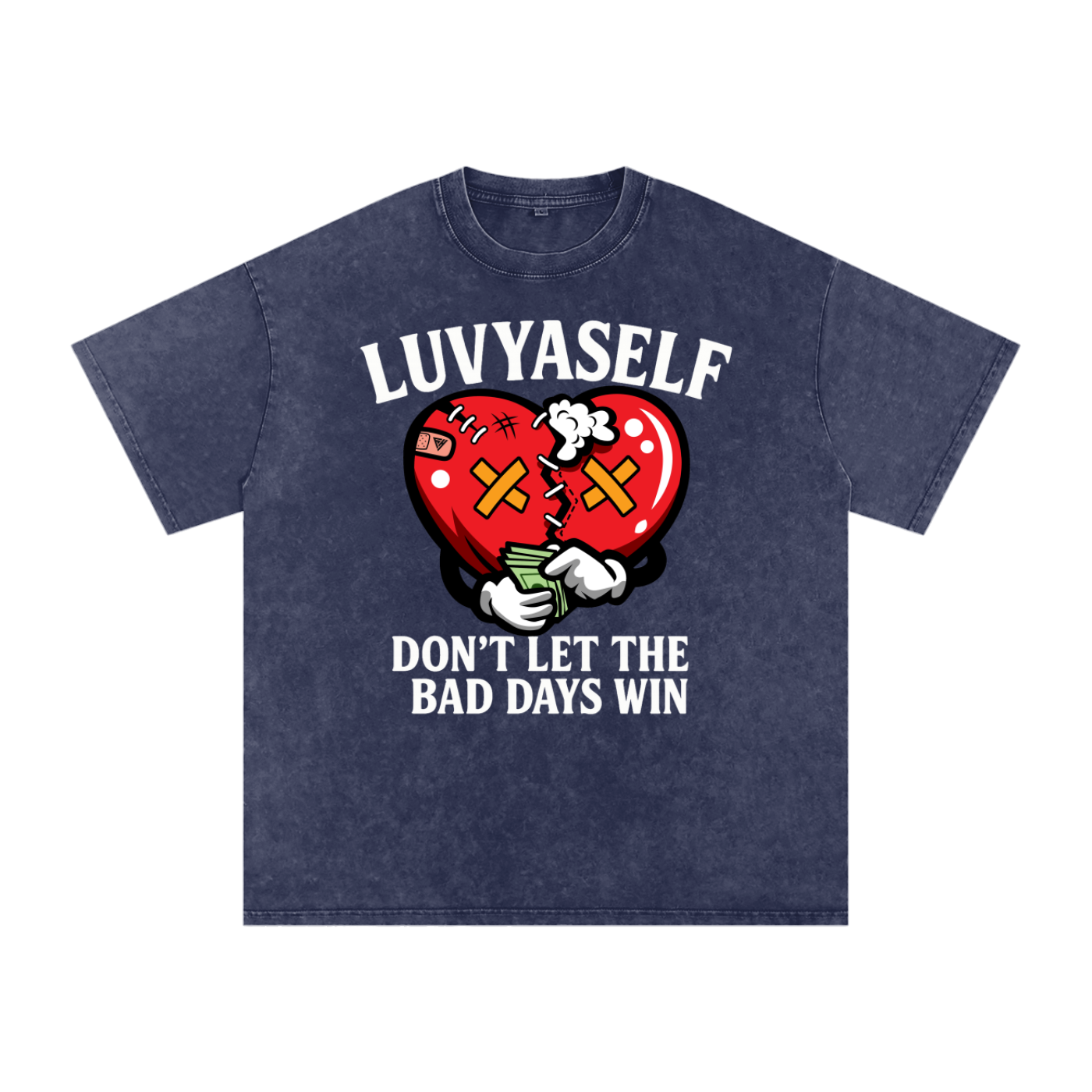 Don’t Let the Bad Days Win,Heavyweight 250 GSM,Motivational T-Shirt,Self Love Graphic Tee,Self-love,Acid Wash T-Shirt,Self-luv,motivation,Self-care,LUVYASELF Oversize Tee