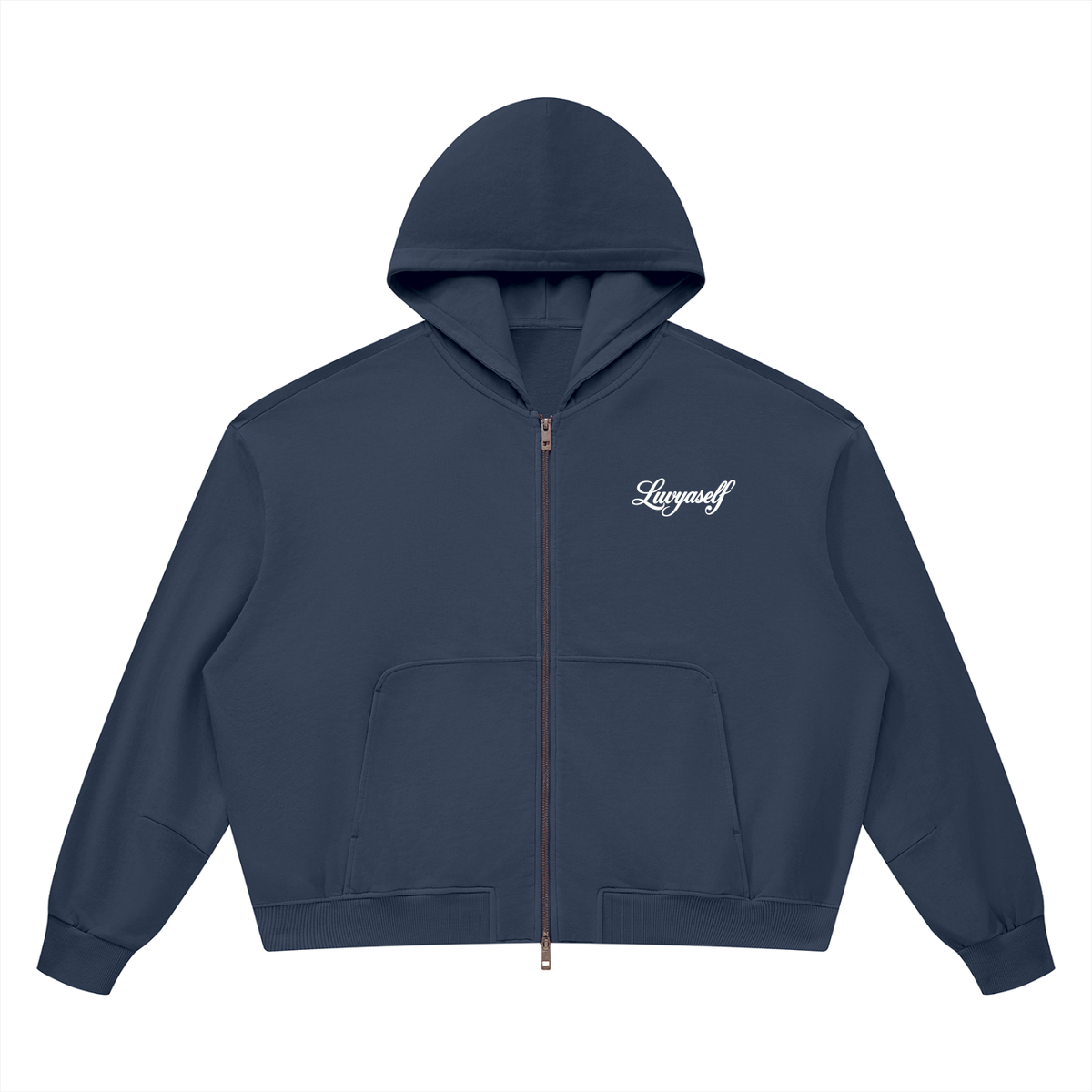Unisex Vintage Wash Boxy Full Zip Hoodie
