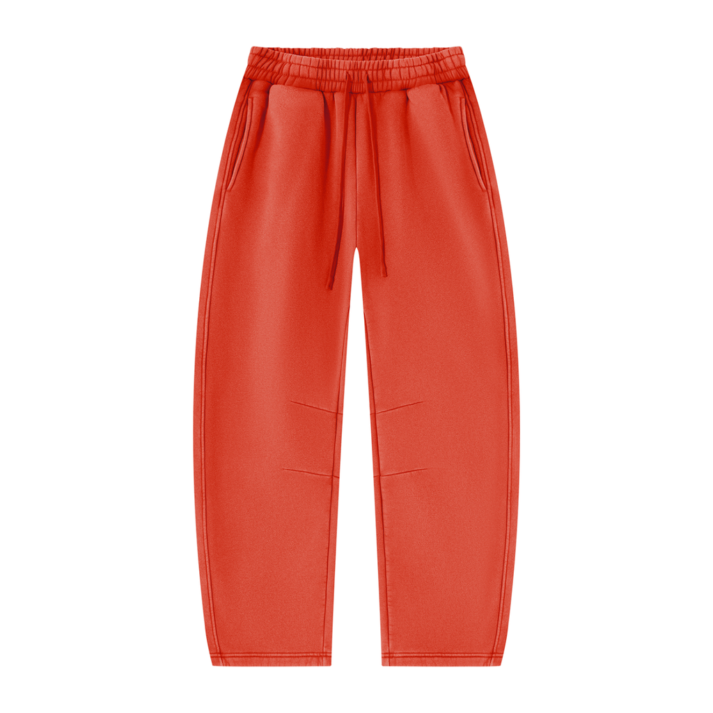 Unisex Vintage Wash Barrel Leg Fleece Sweatpants