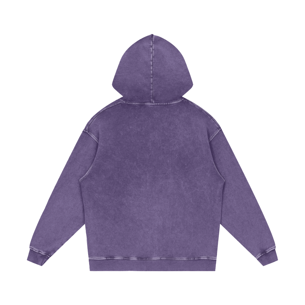 Uniform Snow Washed Loose Cotton Hoodie