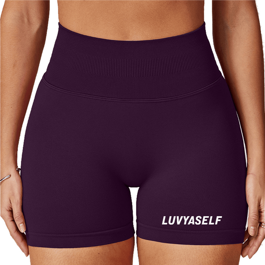 LUVYASELF - Seamless High-Waisted Yoga Shorts
