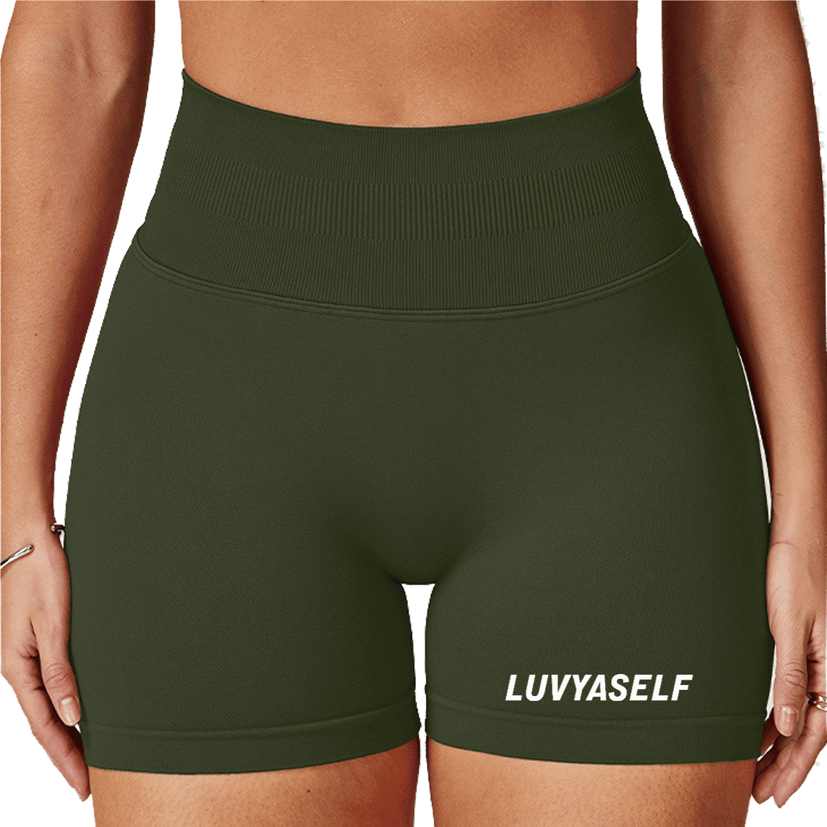 LUVYASELF - Seamless High-Waisted Yoga Shorts