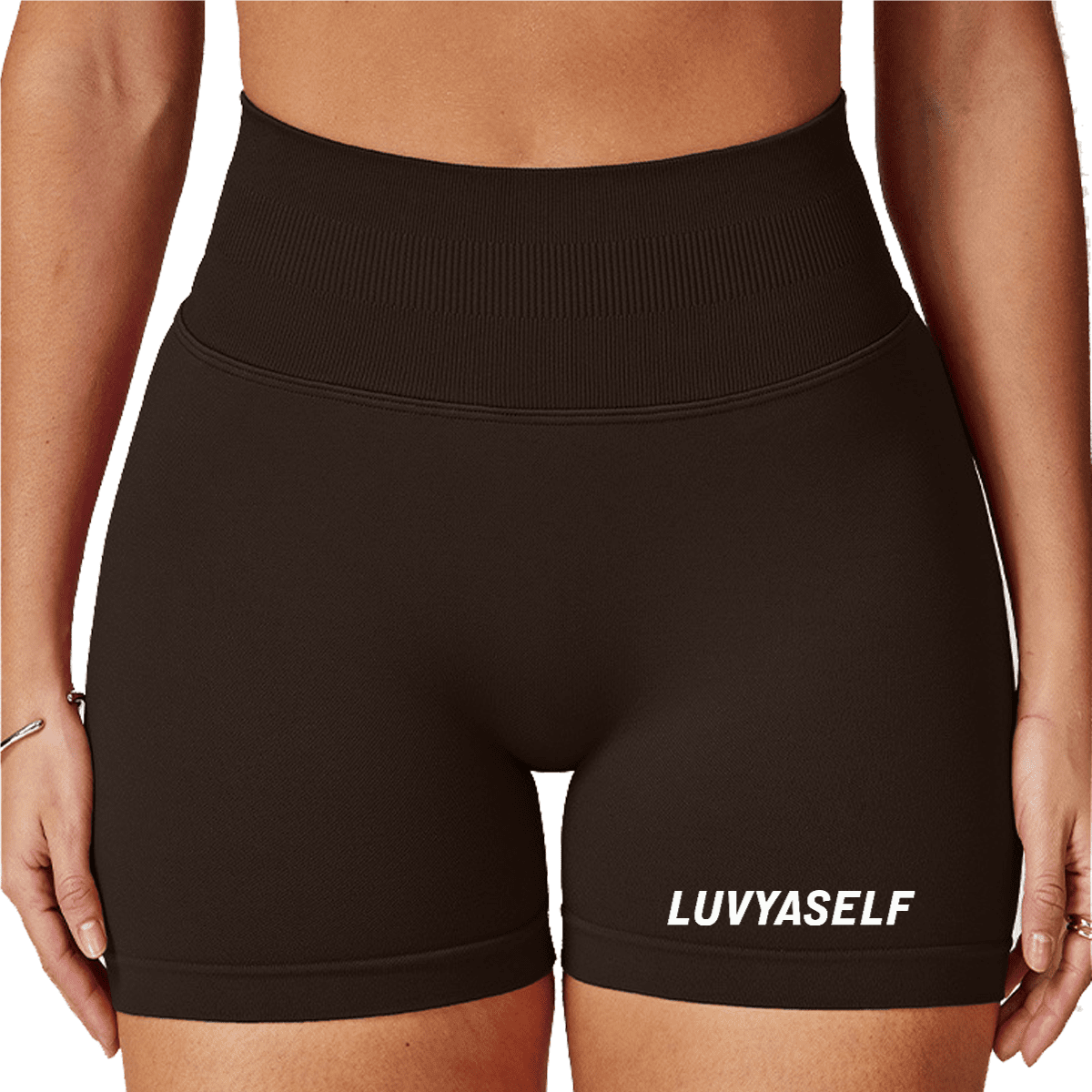 LUVYASELF - Seamless High-Waisted Yoga Shorts