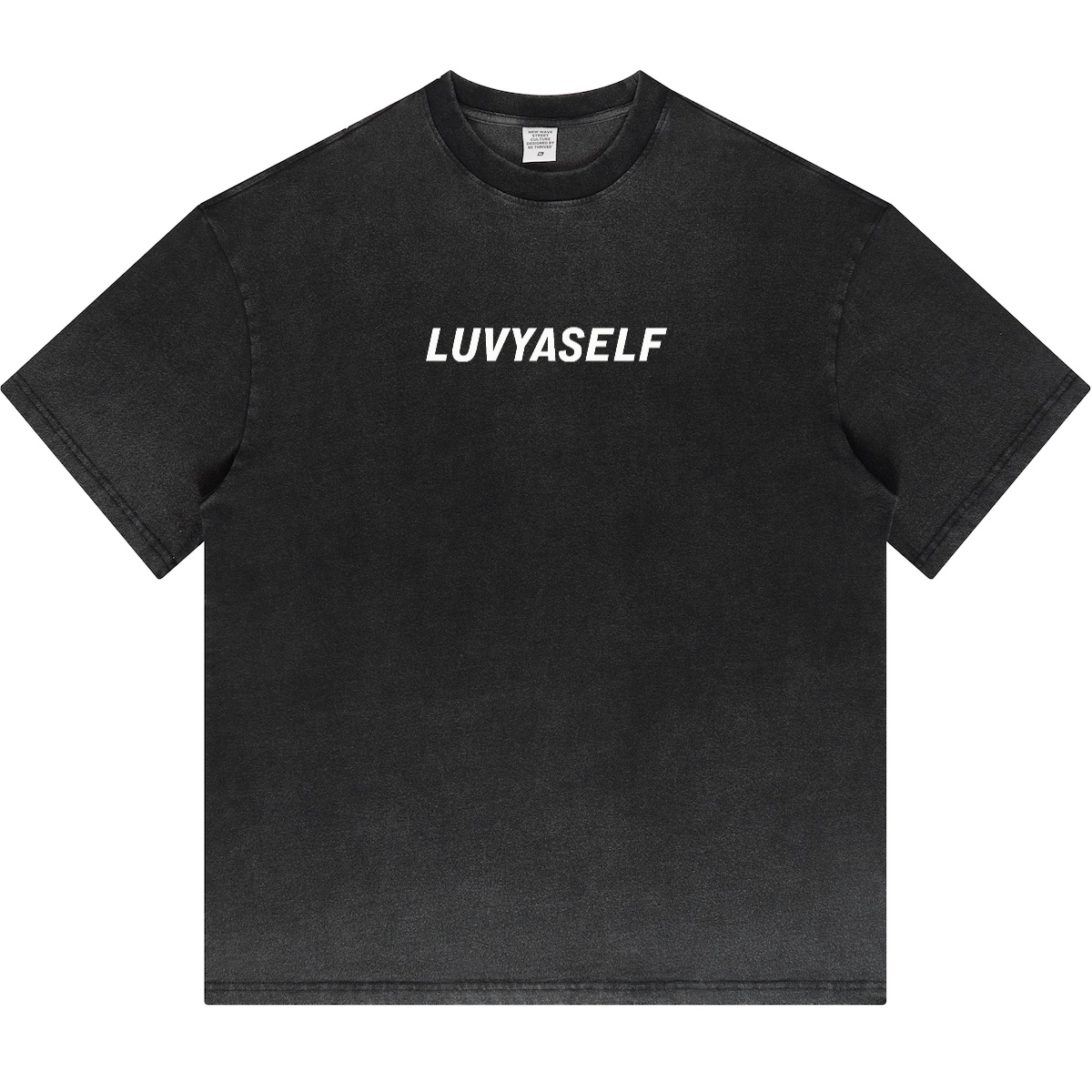 LUVYASELF - Dopamine Dressing Washed Gradient Stir Fried T-shirt(255GSM)