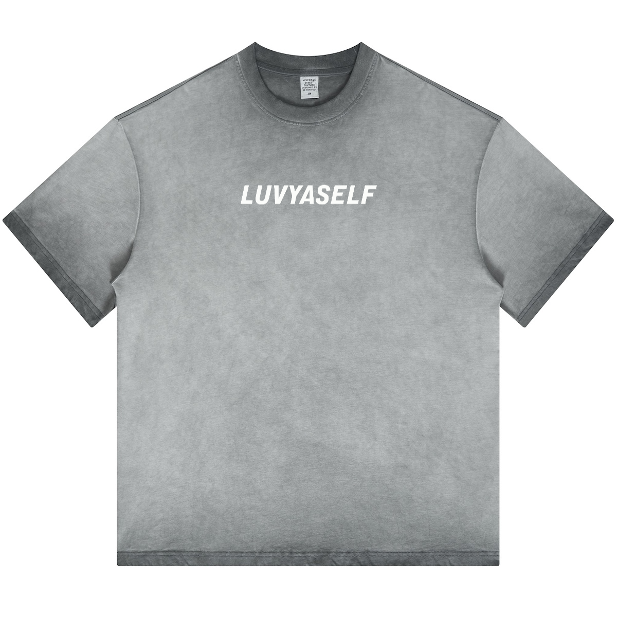 LUVYASELF - Dopamine Dressing Washed Gradient Stir Fried T-shirt(255GSM)
