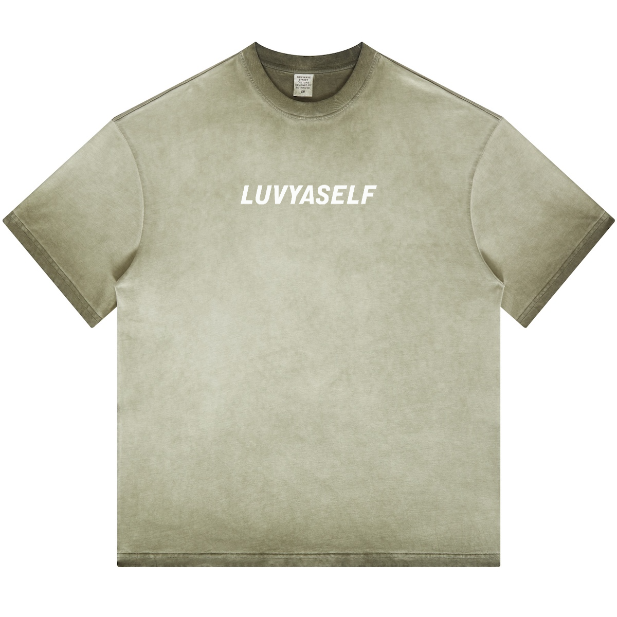 LUVYASELF - Dopamine Dressing Washed Gradient Stir Fried T-shirt(255GSM)