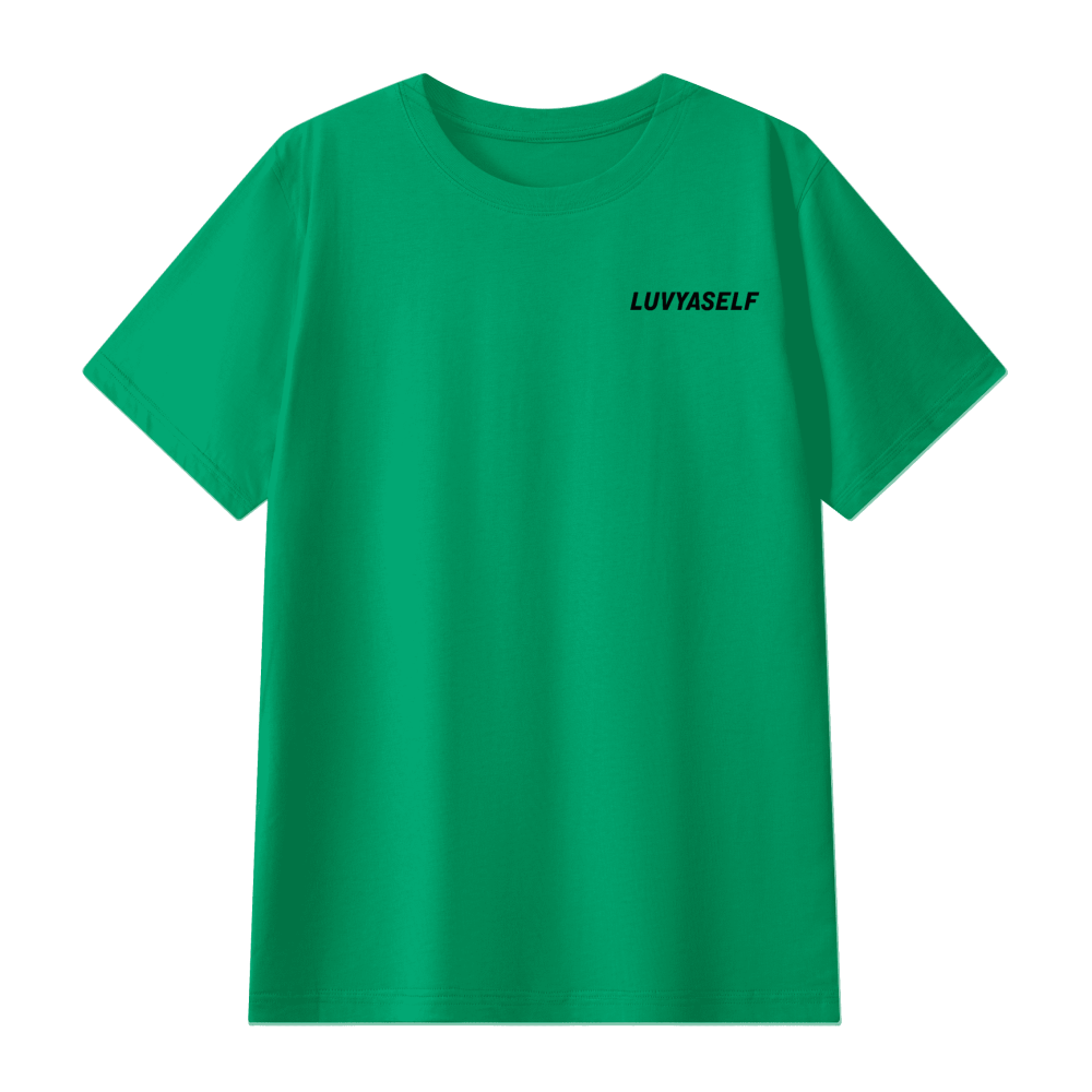 LUVYASELF - Unisex Classic Crew Neck Combed Mercerized T-shirt(180GSM)