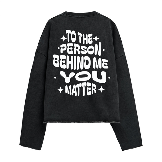 LUVYASELF - 440GSM Unisex Washed Cropped Sweatshirt