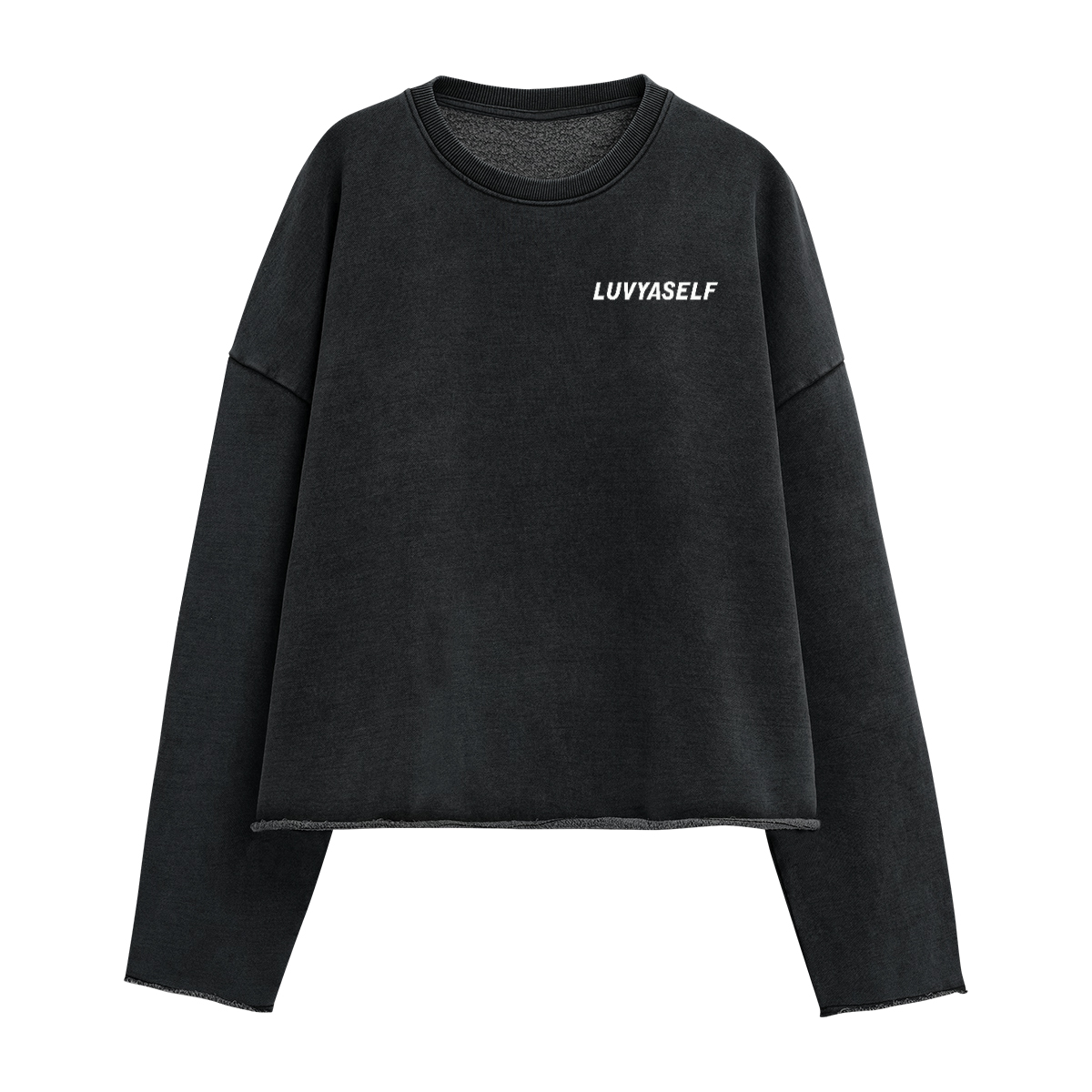 LUVYASELF - 440GSM Unisex Washed Cropped Sweatshirt