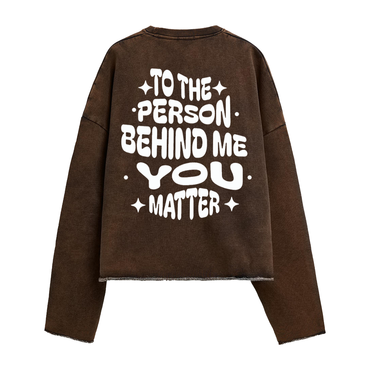 LUVYASELF - 440GSM Unisex Washed Cropped Sweatshirt