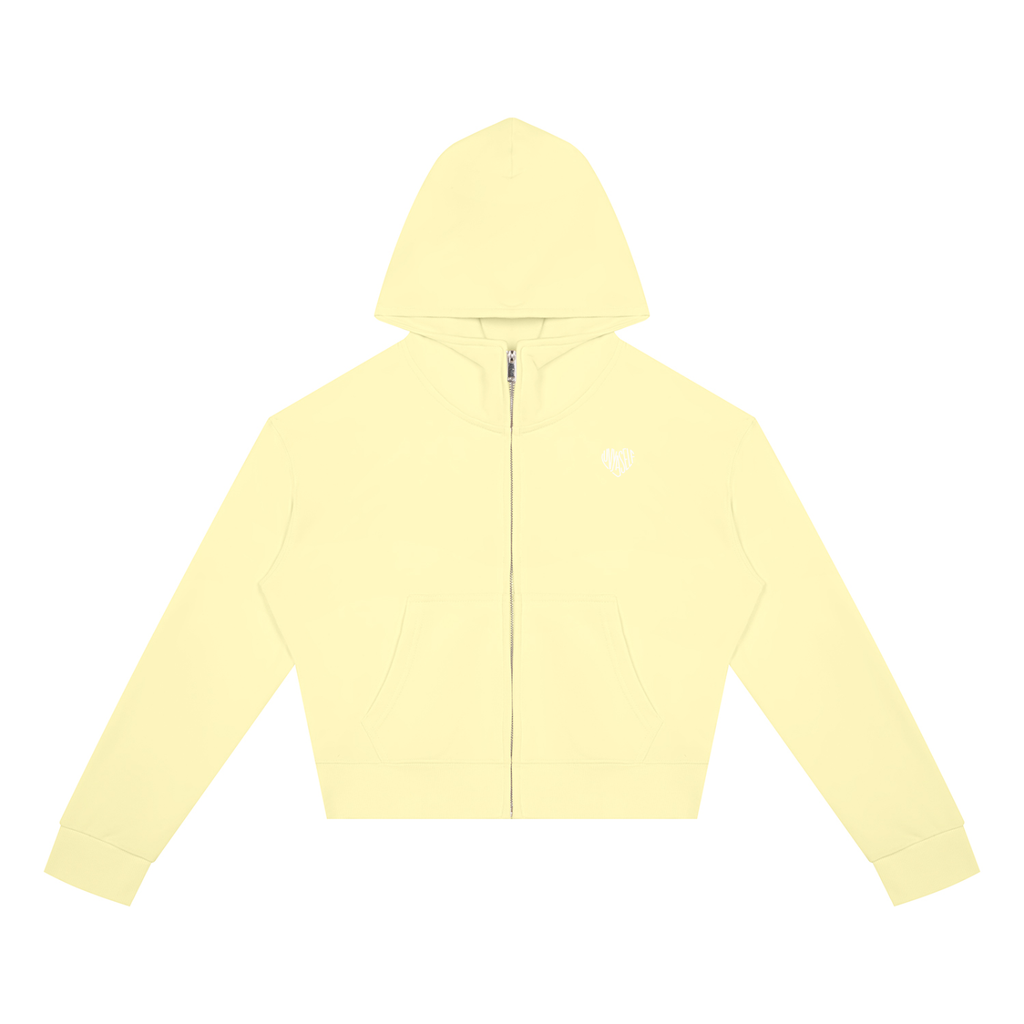 Women's Crop Full Zip Hoodie