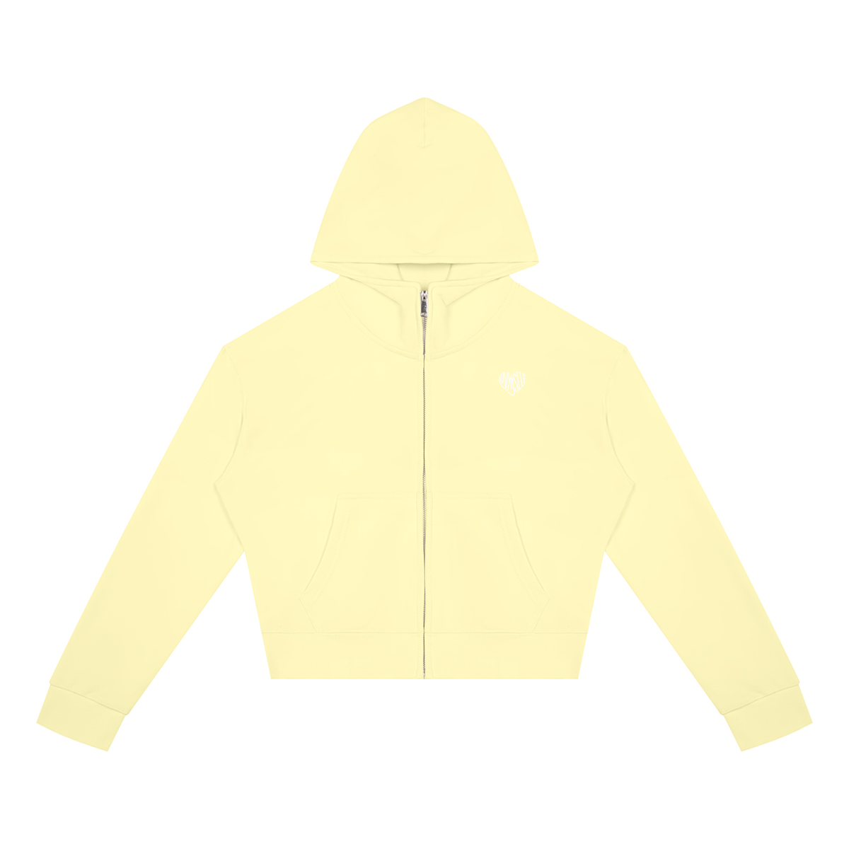 Women's Crop Full Zip Hoodie