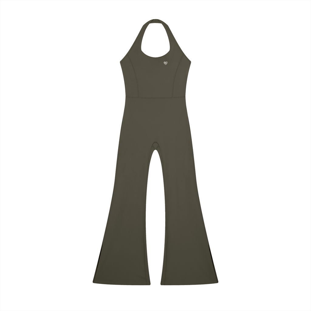 Uniform Halter Flared Jumpsuit