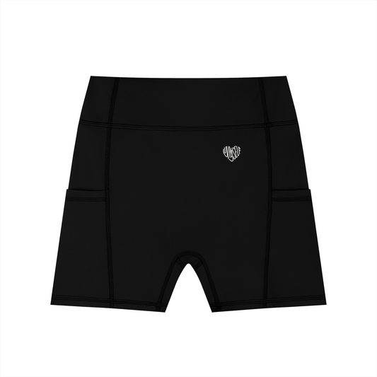 Women's High-Waisted Pocket Biker Shorts