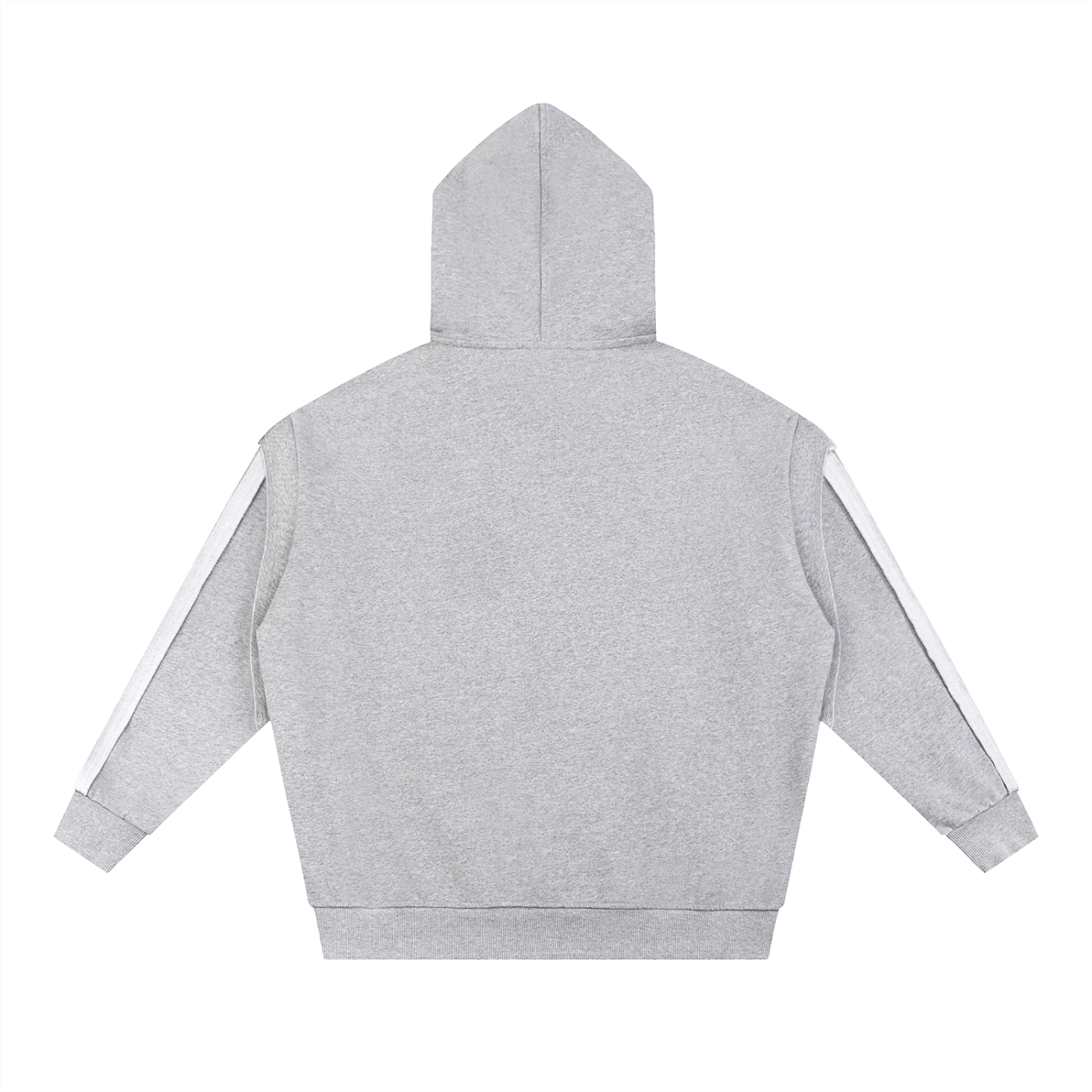 LUVYASELF Contrast Tape Raw Edge Double Layered Hoodie