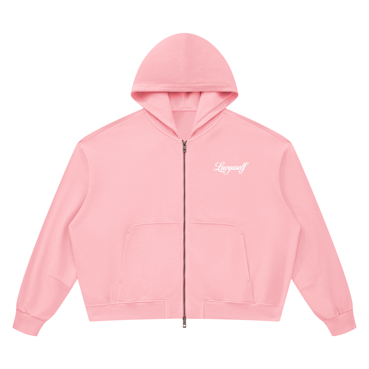 Unisex Vintage Wash Boxy Full Zip Hoodie