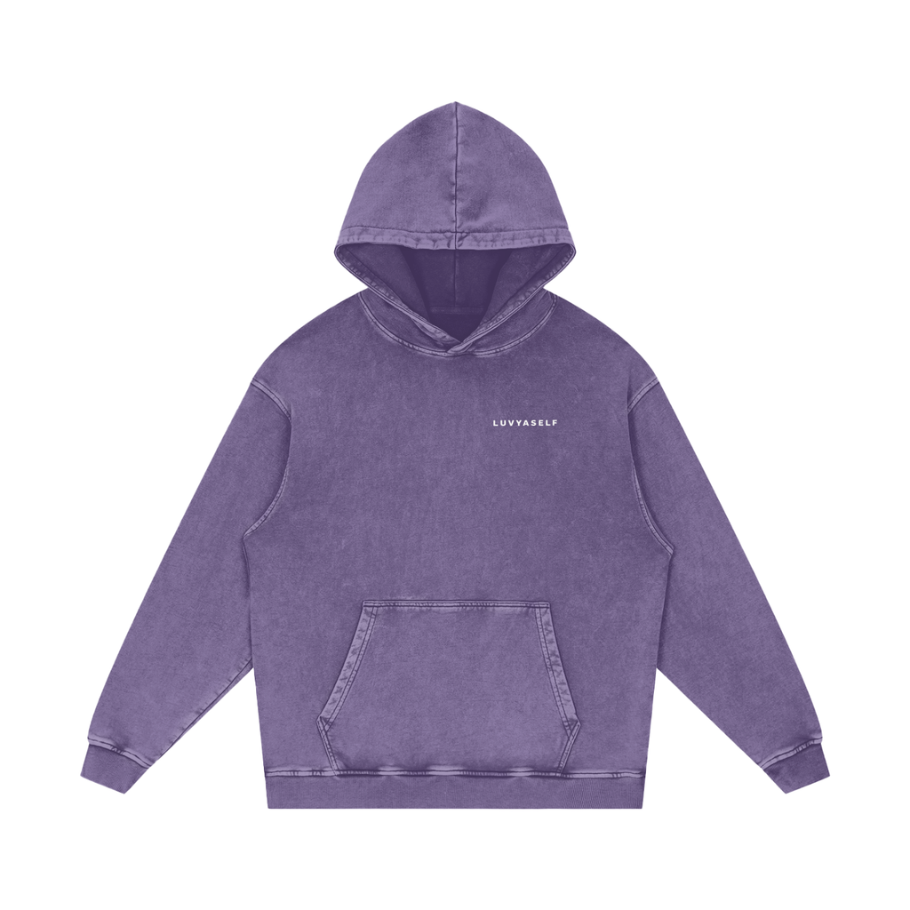 Uniform Snow Washed Loose Cotton Hoodie