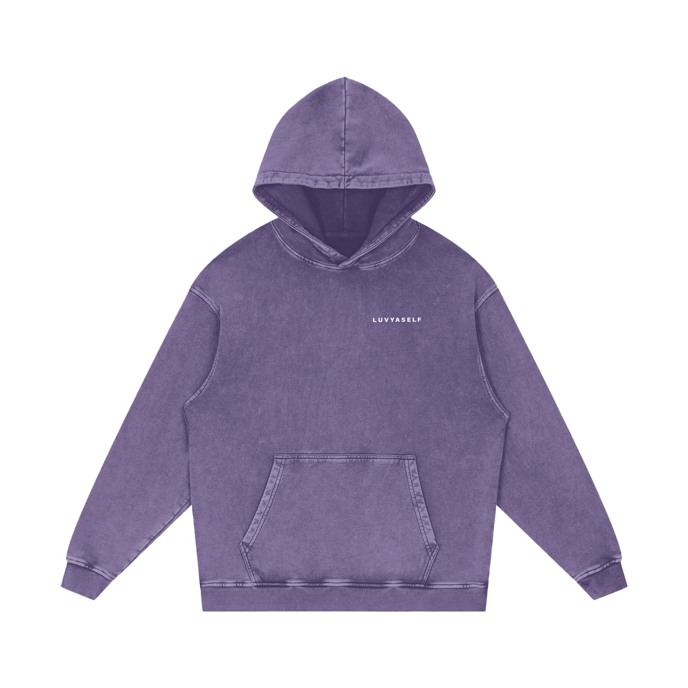 Uniform Snow Washed Loose Cotton Hoodie