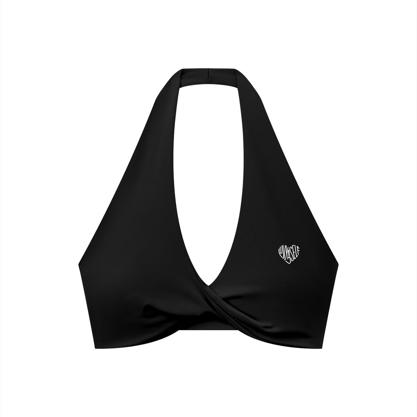 Women's Pleated Halter Sports Bra