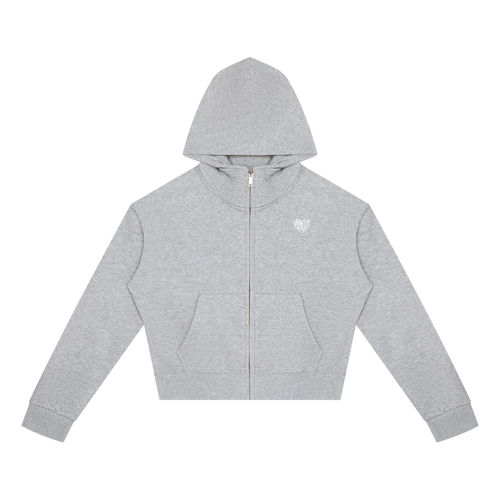 Women's Crop Full Zip Hoodie