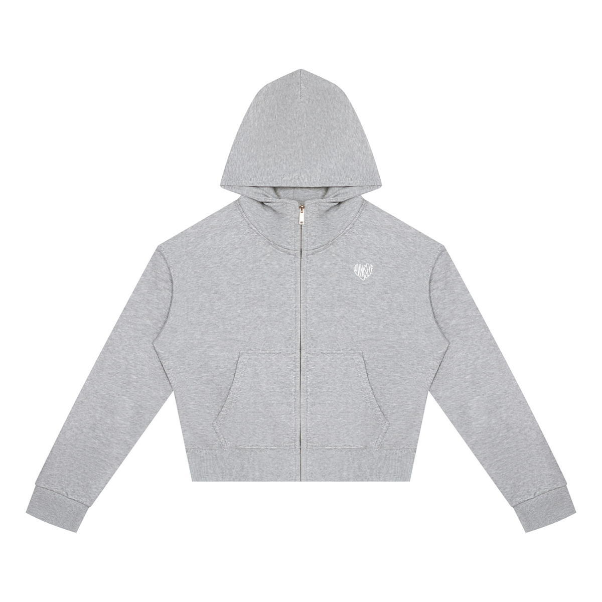 Women's Crop Full Zip Hoodie