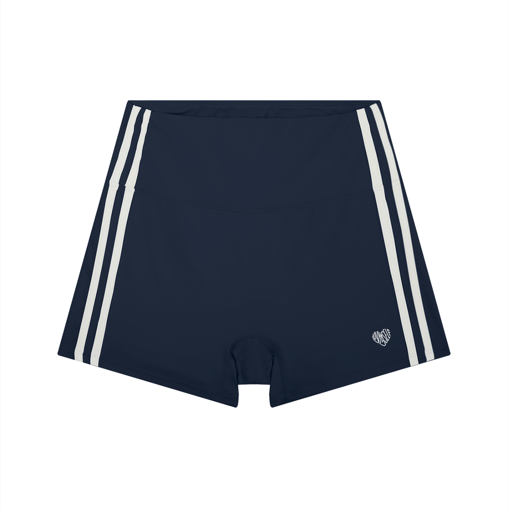 Uniform High-Waist Color Block Yoga Shorts