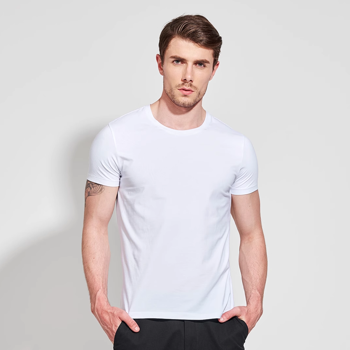 LUVYASELF - Unisex Classic Crew Neck Combed Mercerized T-shirt(180GSM)