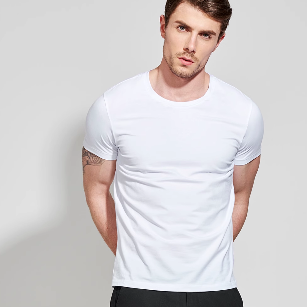 LUVYASELF - Unisex Classic Crew Neck Combed Mercerized T-shirt(180GSM)