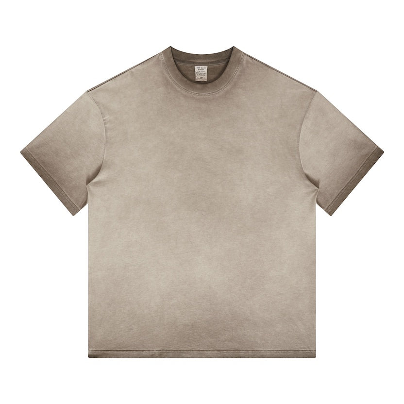 LUVYASELF - Dopamine Dressing Washed Gradient Stir Fried T-shirt(255GSM)