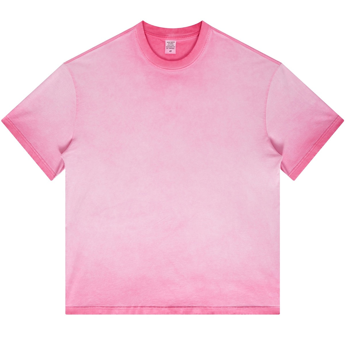 LUVYASELF - Dopamine Dressing Washed Gradient Stir Fried T-shirt(255GSM)