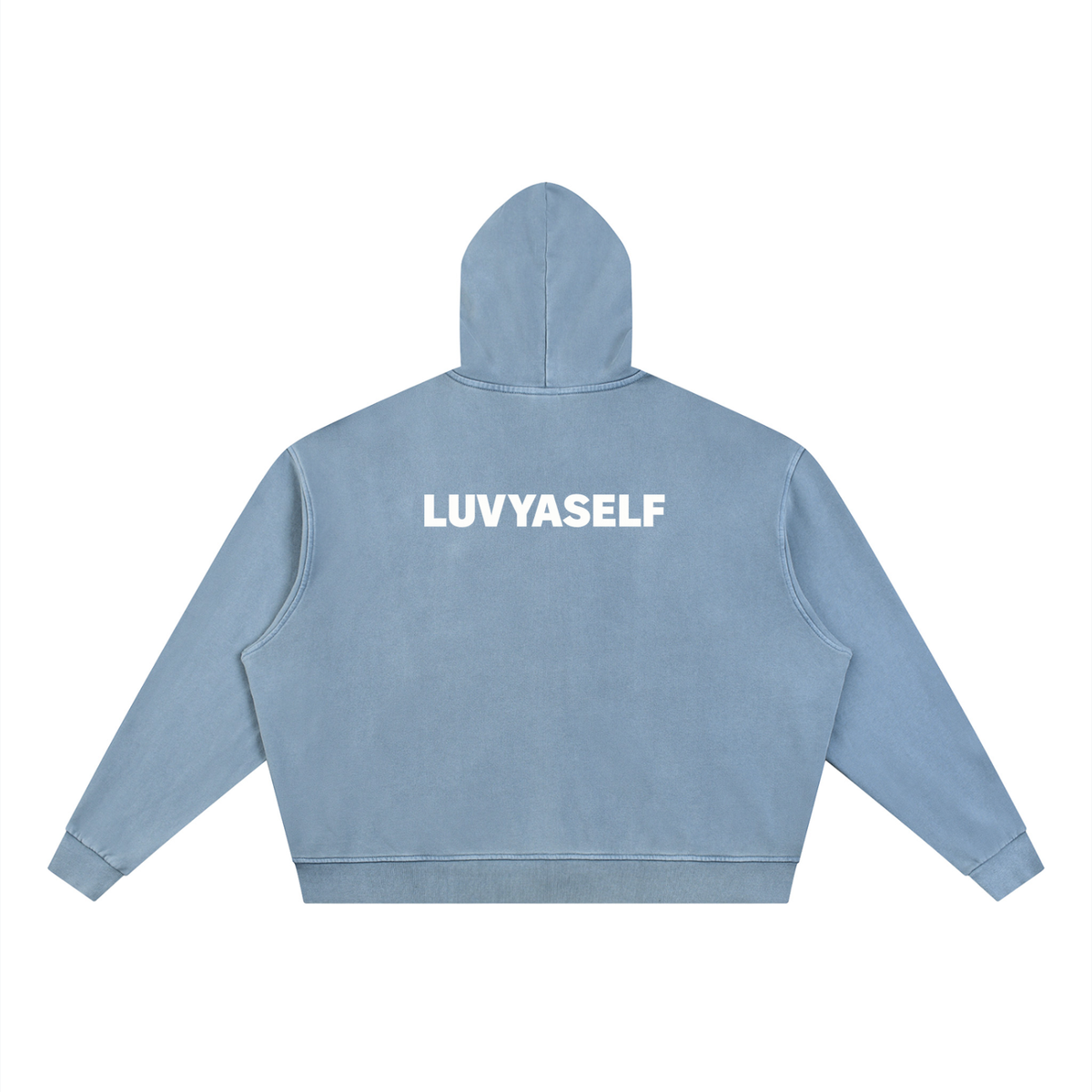 Unisex Vintage Wash Full Zip Boxy Hoodie