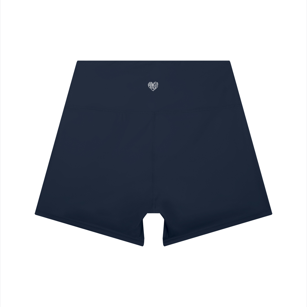 Uniform High-Waist Color Block Yoga Shorts