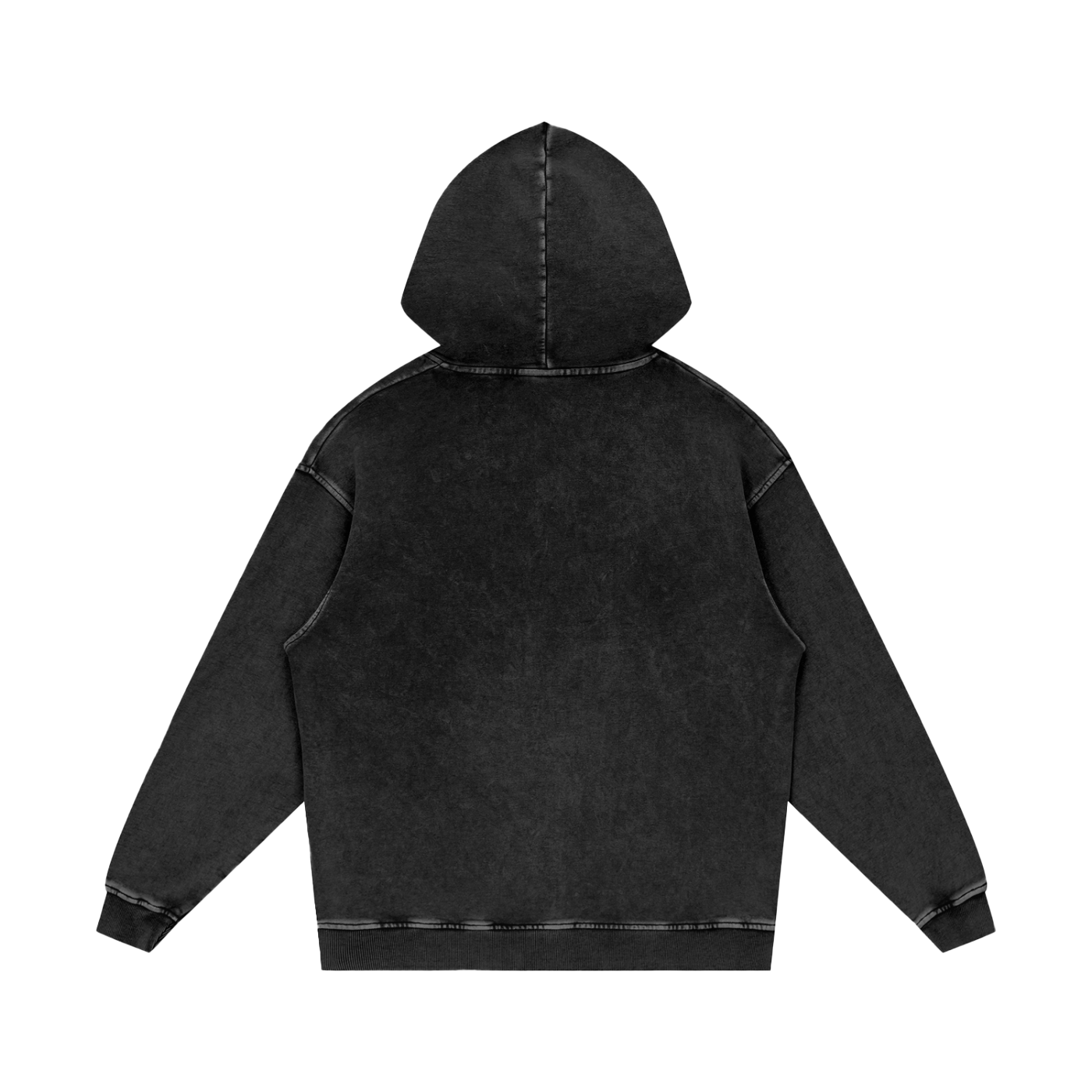 Uniform Snow Washed Loose Cotton Hoodie