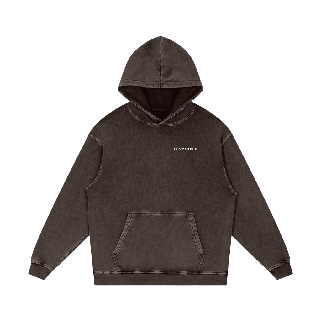 Uniform Snow Washed Loose Cotton Hoodie