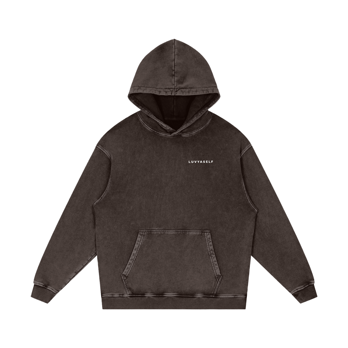 Uniform Snow Washed Loose Cotton Hoodie