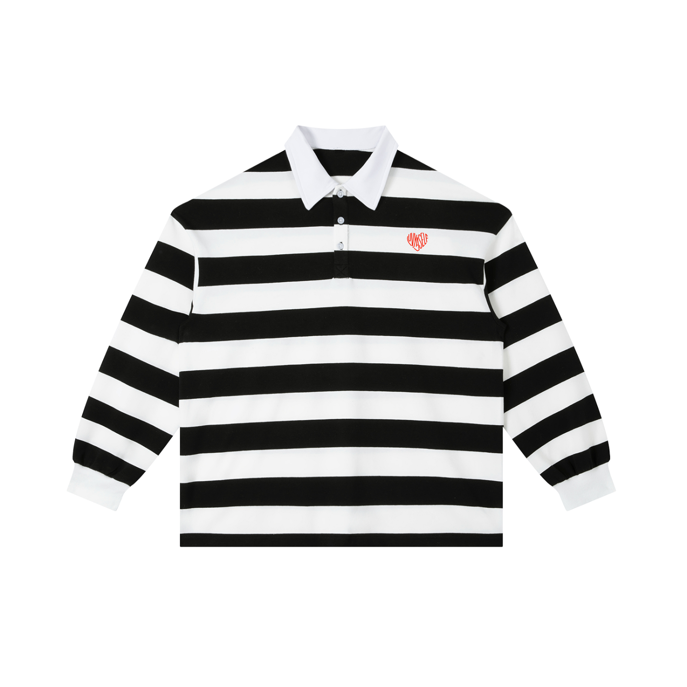 LUVYASELF - Color Block Stripe Polo Shirt